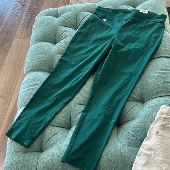 NET Alfani Plus Tummy Control Green Straight Leg work Pants - 16W - Picture 1 of 4